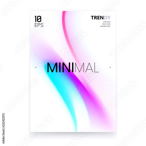 Wallpaper Mural Trendy Fluid Gradient Shape Poster Design. Abstract Watercolor Background. Color Flow Design Torontodigital.ca