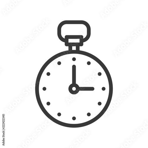 stop watch or chronometer icon pixel perfect editable stroke outline