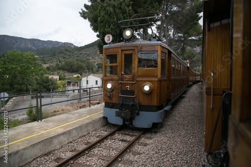 Wooden Train from Palma de Mallorca to Sollèr. It is hundred years old