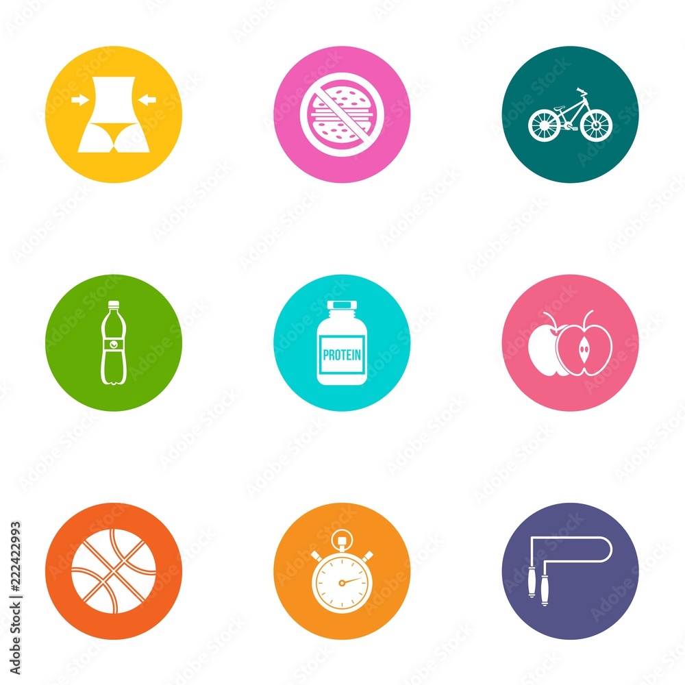 Feminine body icons set. Flat set of 9 feminine body icons for web isolated on white background Feminine body icons set. Flat set of 9 feminine body icons for web isolated on white background
