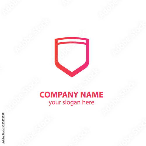 shield logo design element, shield logo design template