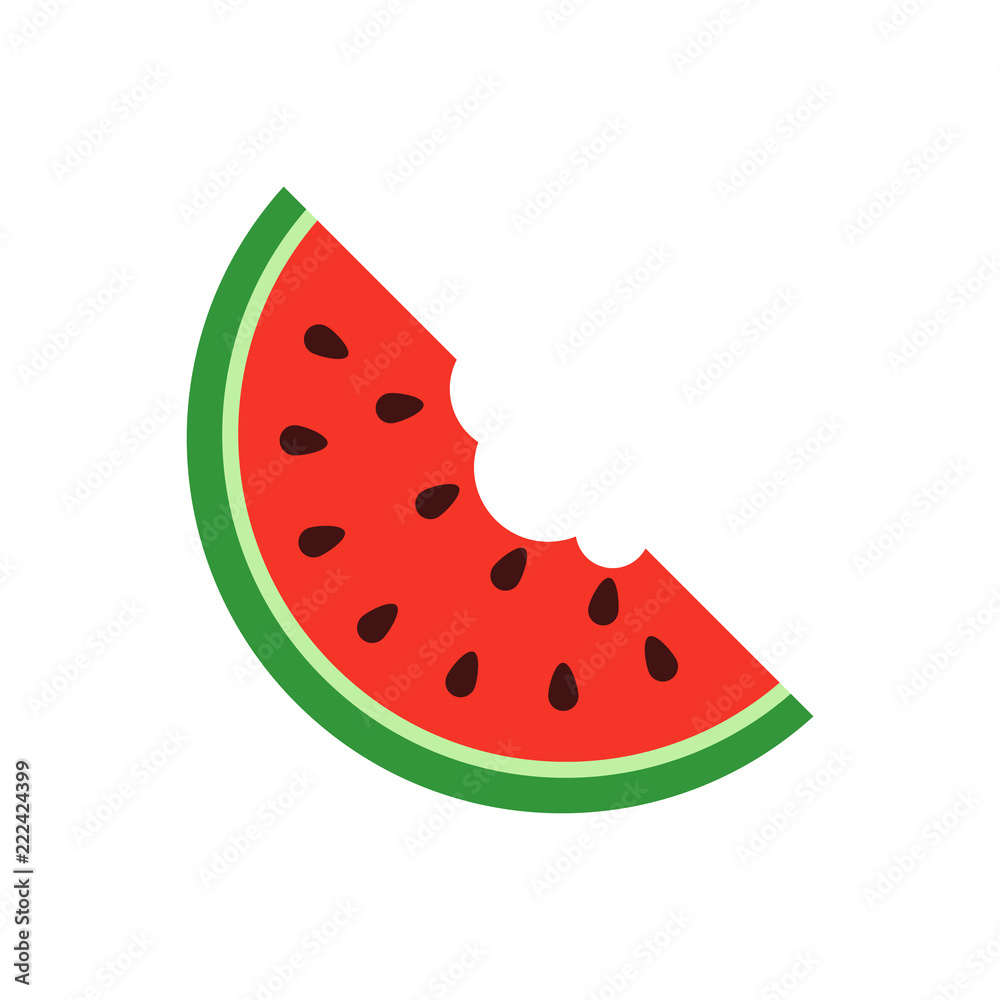 watermelon icon isolated on white background. Vector illustration.