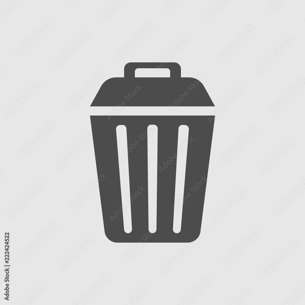 Delete icon vector, Trash can isolated on white background. Vector illustration. Delete icon vector, Trash can isolated on white background. Vector illustration.
