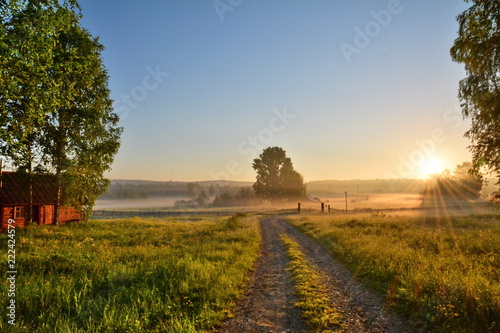 sunrising at nature