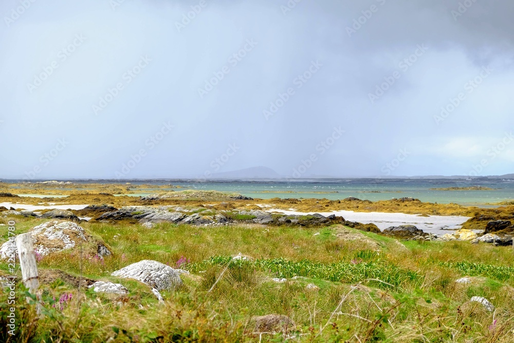 Grain de pluie, plage sauvage et irlande