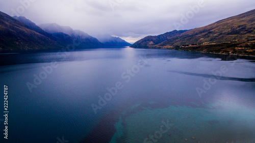 Lake Hawea lake wakatipo blue crytsal clear panorama blue