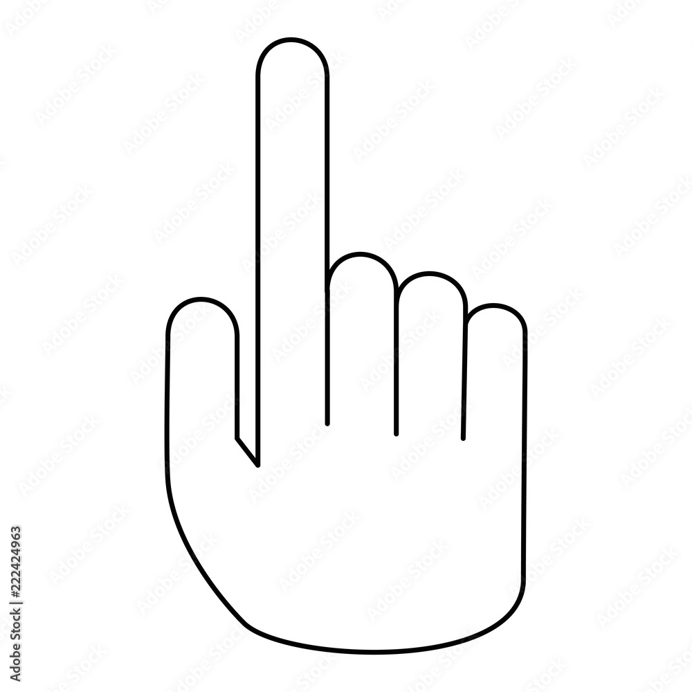 hand human index isolated icon hand human index isolated icon