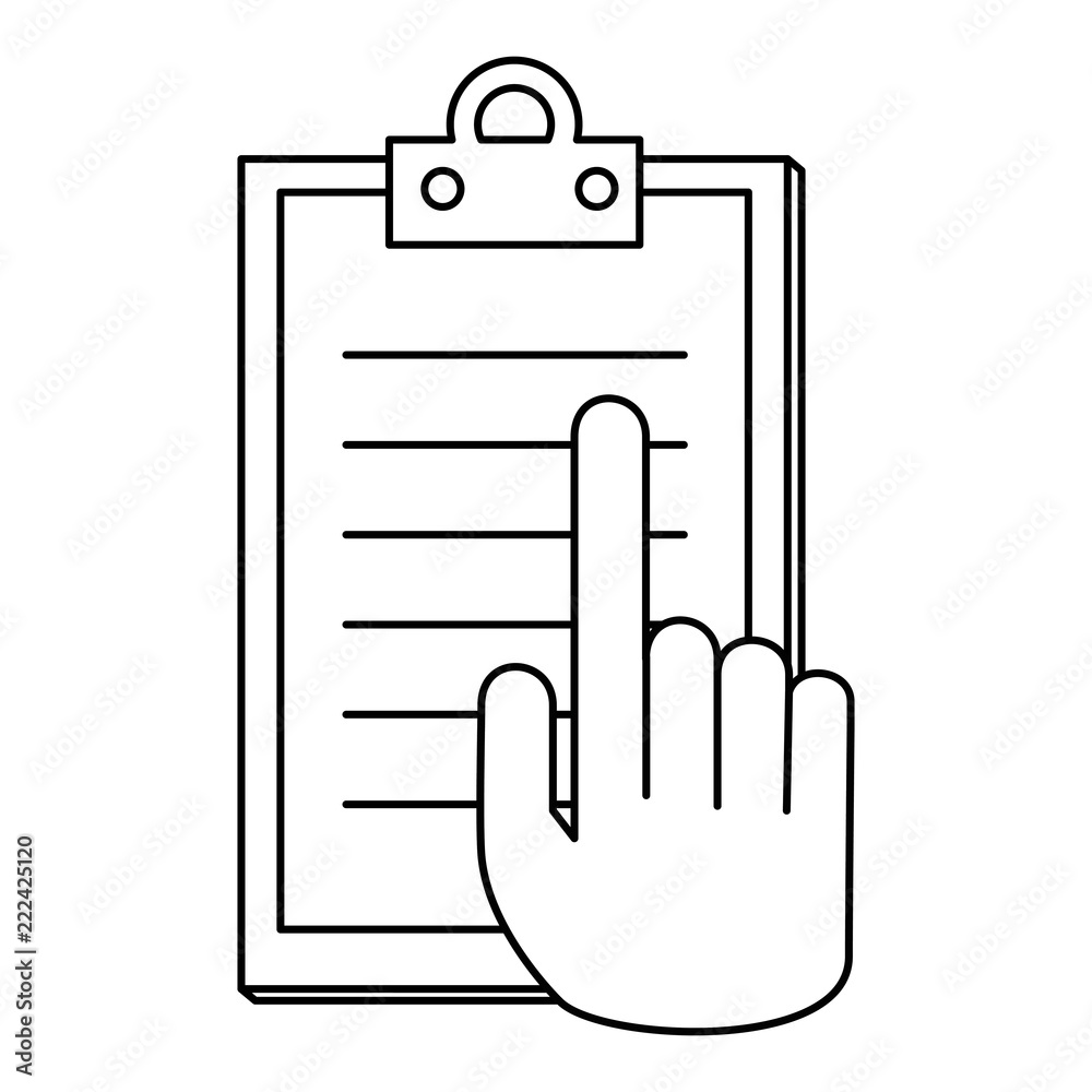 hand with checklist clipboard hand with checklist clipboard