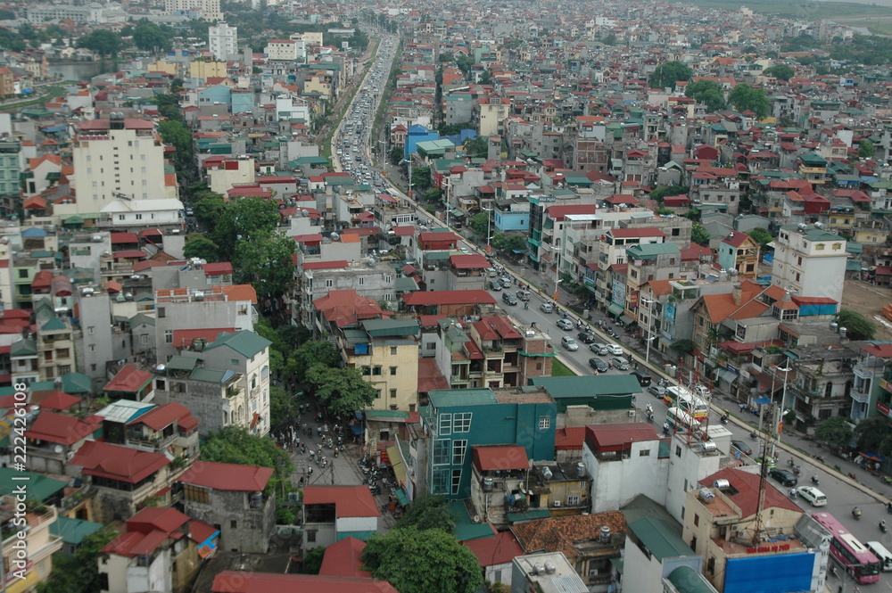 Aerial view of Hanoi, Vietnam