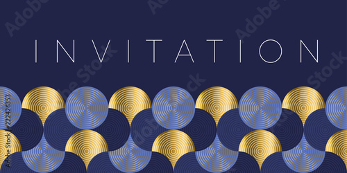 Geometric luxury water waves header pattern