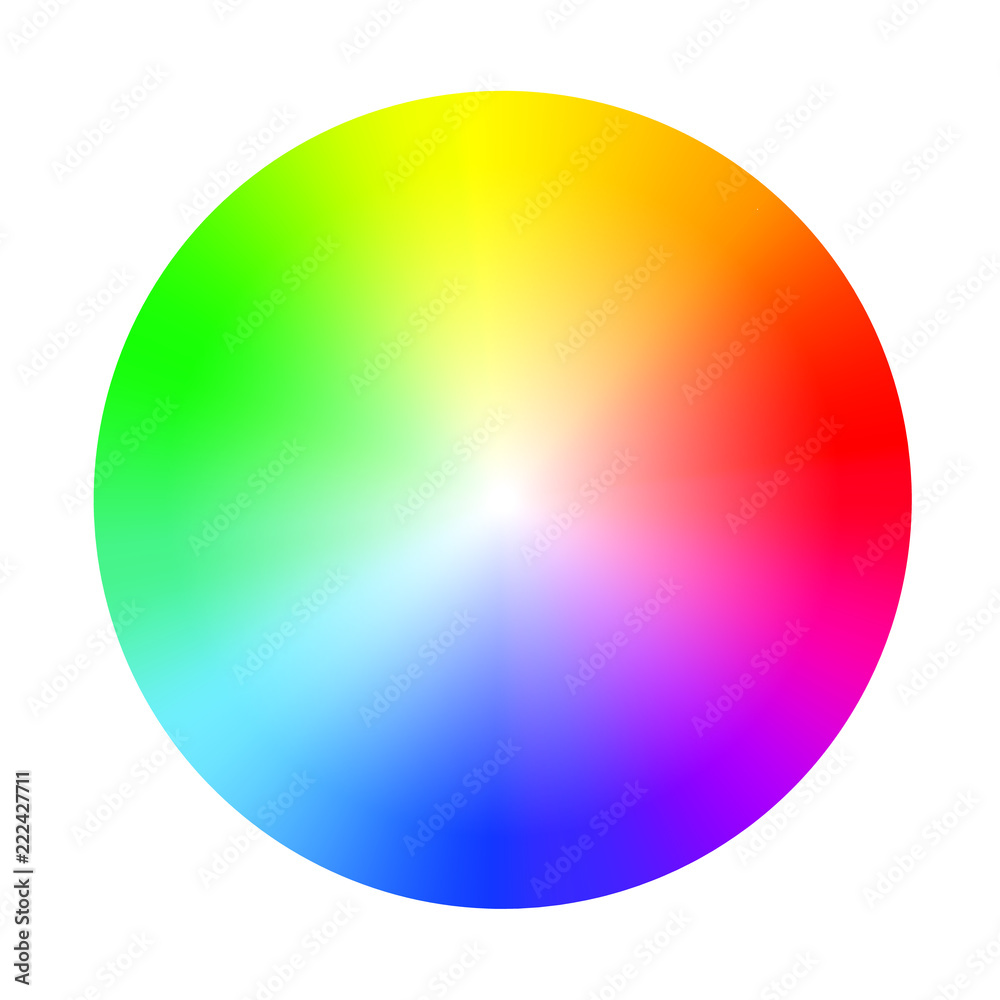 Color wheel guide with saturation and highlight. Colour picker ...