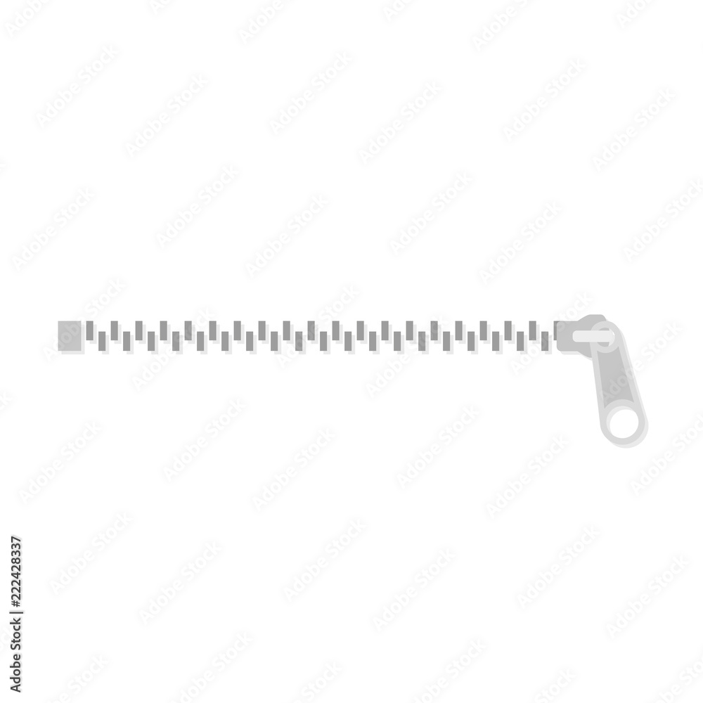 Icon zipper. Zippered lock. Closed zipper. Fastener. Vector illustration Icon zipper. Zippered lock. Closed zipper. Fastener. Vector illustration