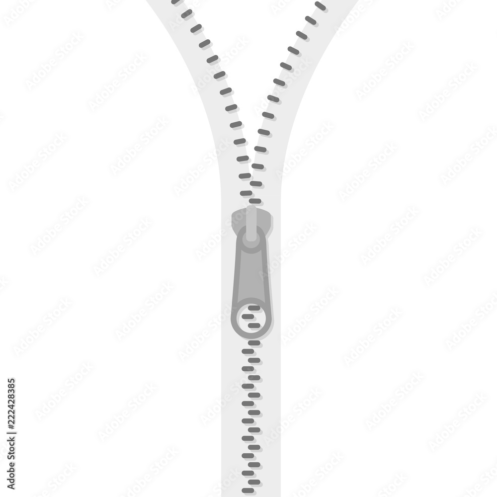 Icon zipper. Zippered lock and unlock. Closed and open zipper. Fastener. Border. Vector illustration Icon zipper. Zippered lock and unlock. Closed and open zipper. Fastener. Border. Vector illustration