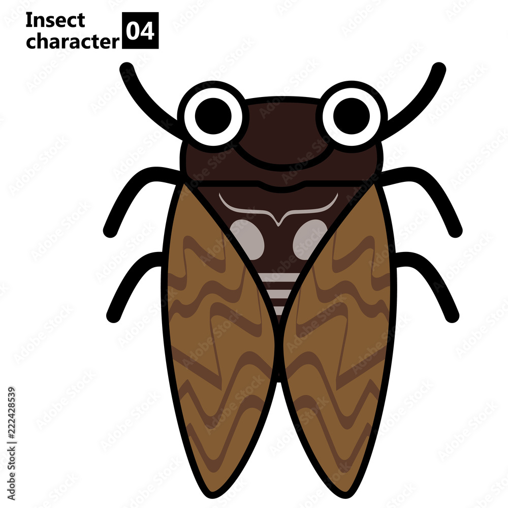 擬人化した昆虫のイラスト アブラゼミ Insect Character Cicada Stock Vector Adobe Stock 擬人化した昆虫のイラスト アブラゼミ Insect Character Cicada Stock Vector Adobe Stock