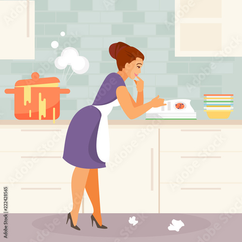 Beginner housewife vector