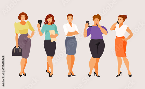 Set of business women