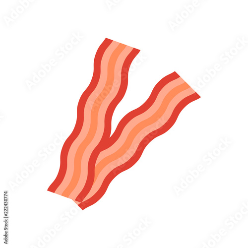 Bacon icon. Flat style photo
