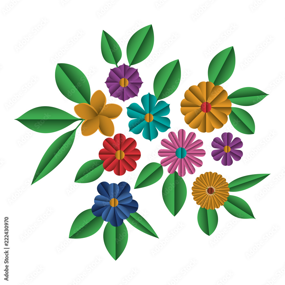 Obraz premium flowers and leafs garden decorative