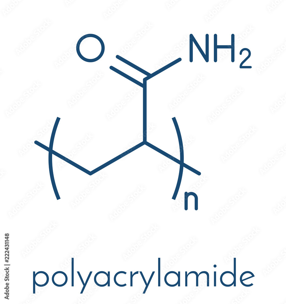 Polyacrylamide (PAM) polymer, chemical structure. Skeletal formula. Stock  Vector | Adobe Stock