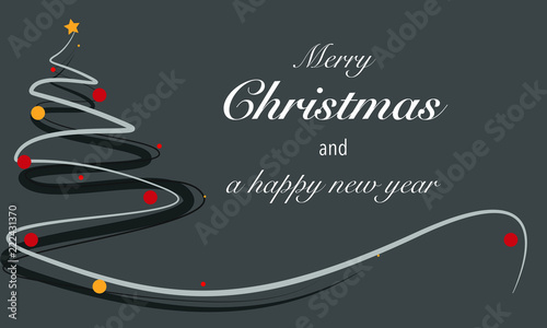 Weihnachtskarte, Merry Christmas and a Happy New Year