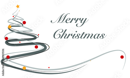 Merry Christmas, Weihnachtskarte abstrakt