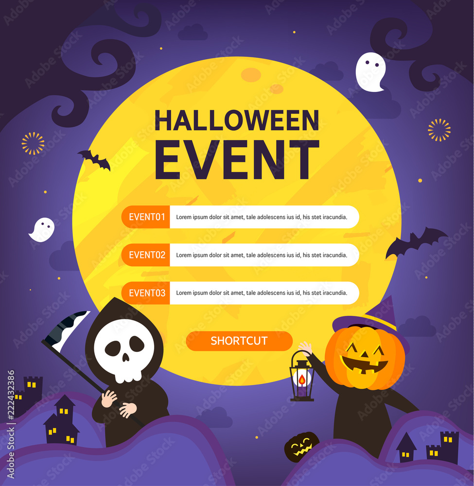 Halloween pop-up illustration Halloween pop-up illustration