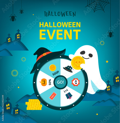 Halloween pop-up illustration