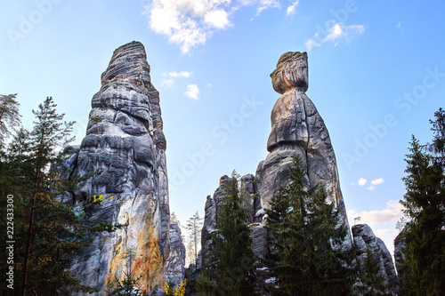 Spectacular Rock City in Adrspach, mountains, national park, Czech Republic