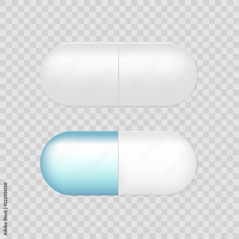 Realistic capsule pill Realistic capsule pill