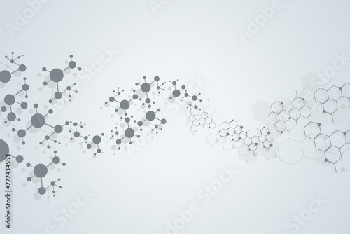 Abstract molecules medical background.
