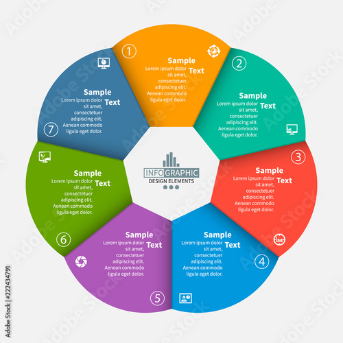 Abstract 3D Paper Infographics. Business template .Vector illustration