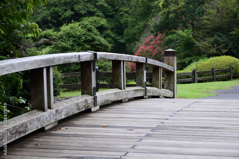 Japanese old wood bridge