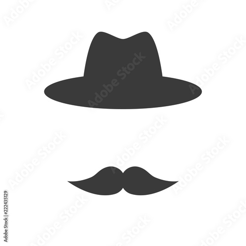 Mustache with hat