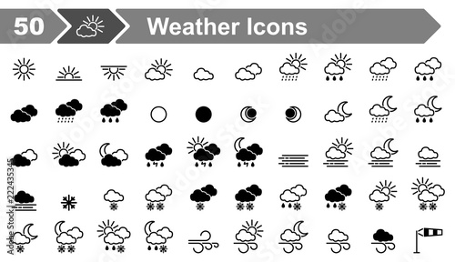 50 Weather Icons - Iconset