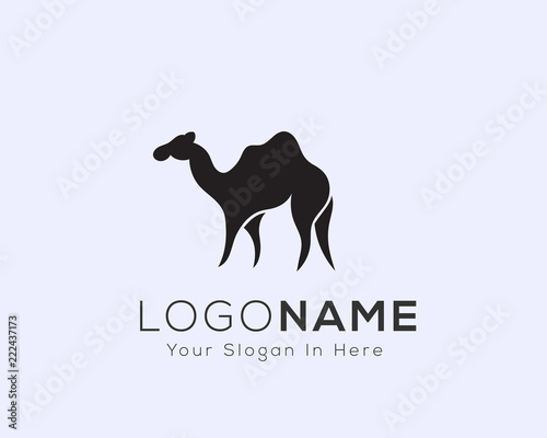 Stand camel logo silhouette
