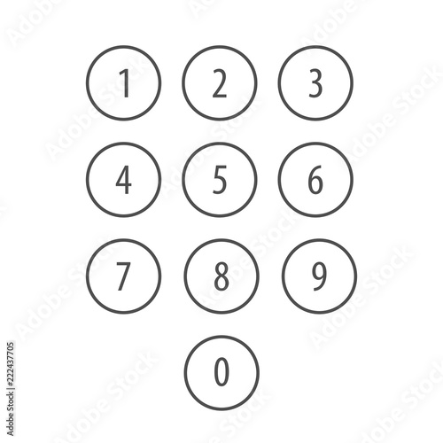 Keypad icon back