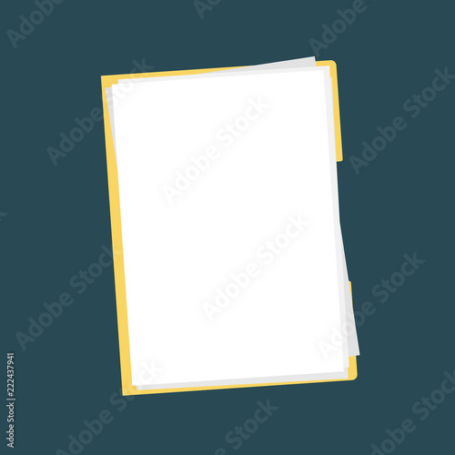 Document papers icon in folder