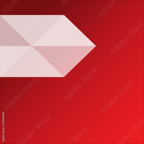 envelope on red background