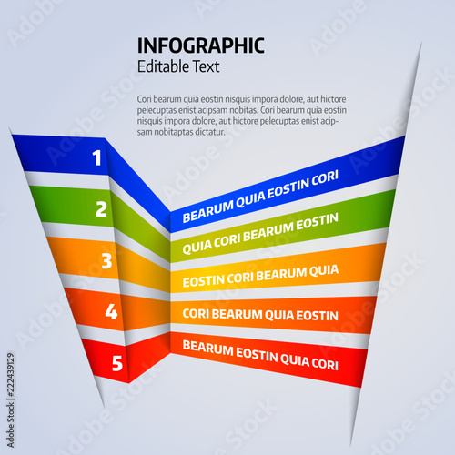 Business Infografik, Template mit editierbarem Text