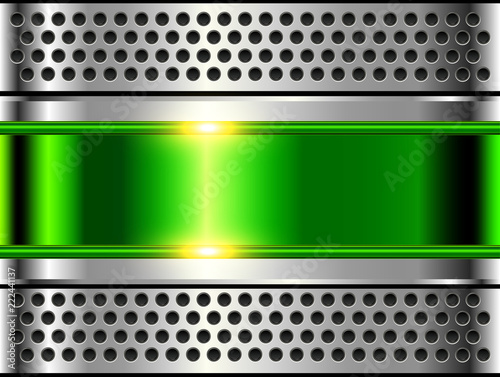 Metallic background silver green