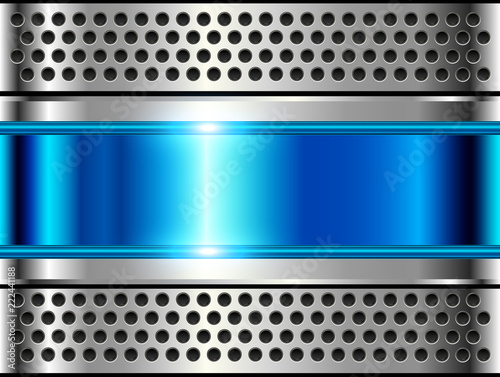 Metallic background silver blue