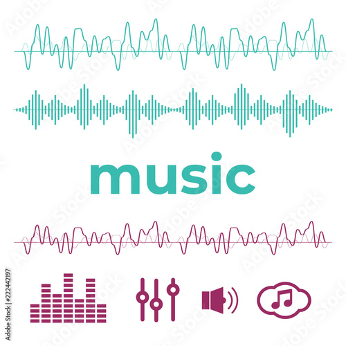 Vector sound waves. Equalizer technology. Radio wave vector