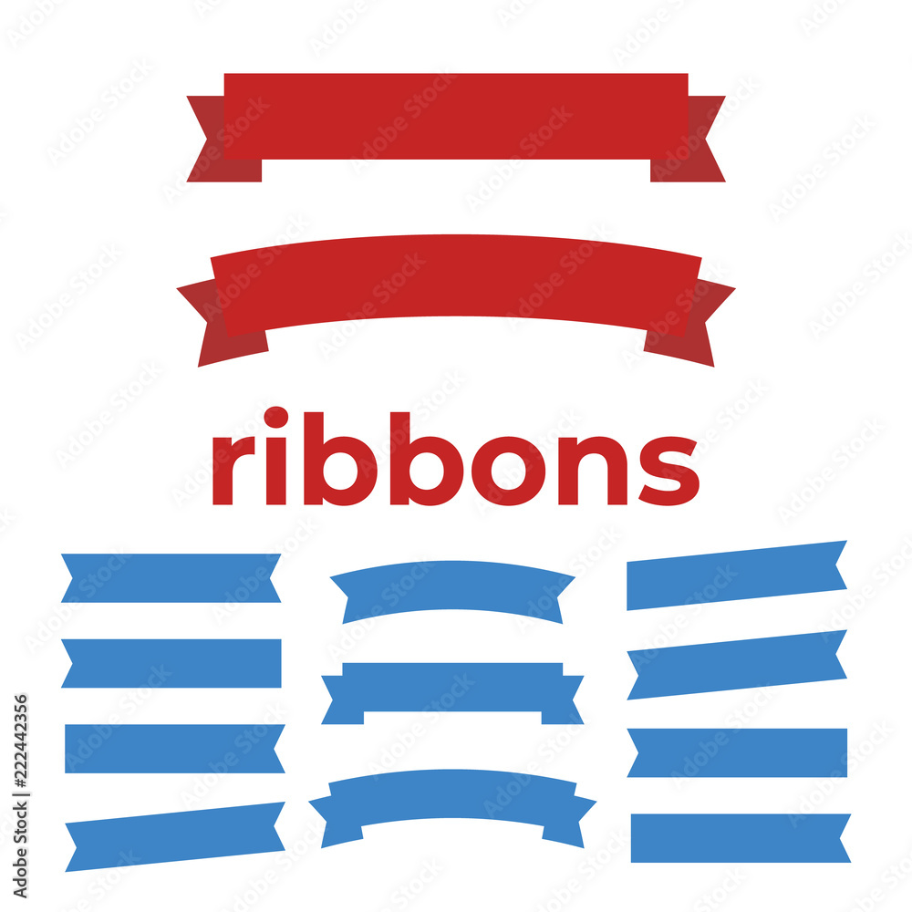 Retro vector banner ribbons and badges for sale. Banner ribbon vector set