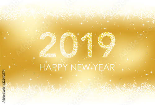 2019年　年賀状テンプレート