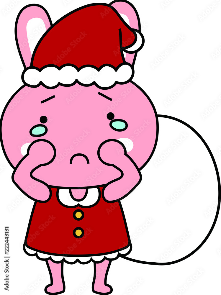 Rabbit's Santa Claus emotional expression Rabbit's Santa Claus emotional expression
