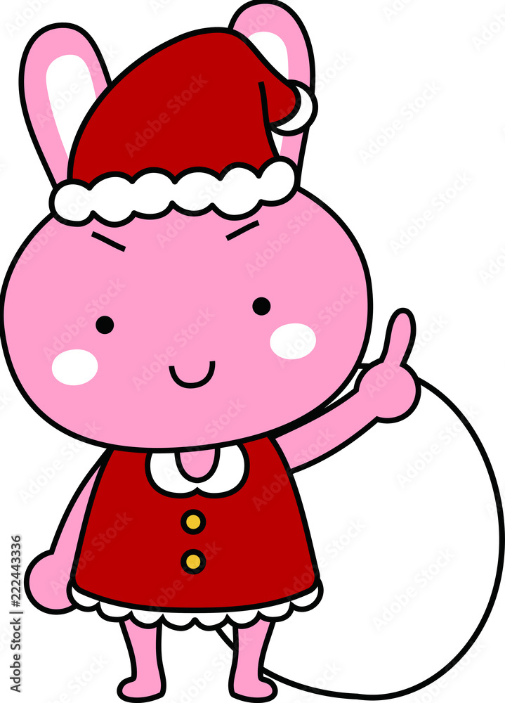 Rabbit's Santa Claus emotional expression Rabbit's Santa Claus emotional expression