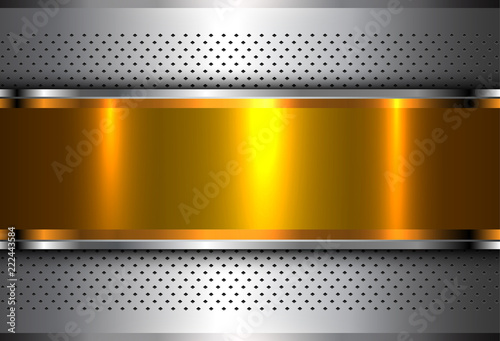 Metallic background silver gold