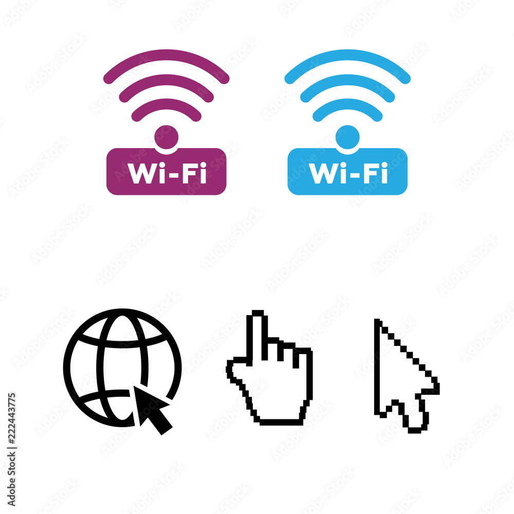 Hand arrow web cursor vector and Free wi-fi icons and wifi applications Hand arrow web cursor vector and Free wi-fi icons and wifi applications