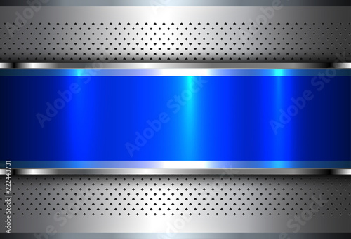 Metallic background silver blue