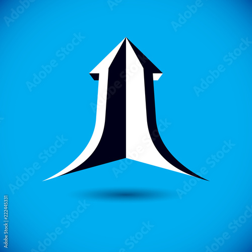 Vector rising arrow. Business development logo . Company increasing  concept.